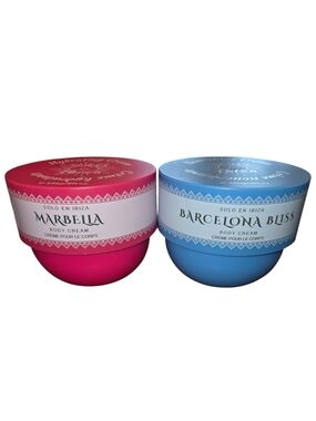 SET OF 2 Solo en Ibiza! One Marbella Body Cream/One Barcelona Bliss Body Cream